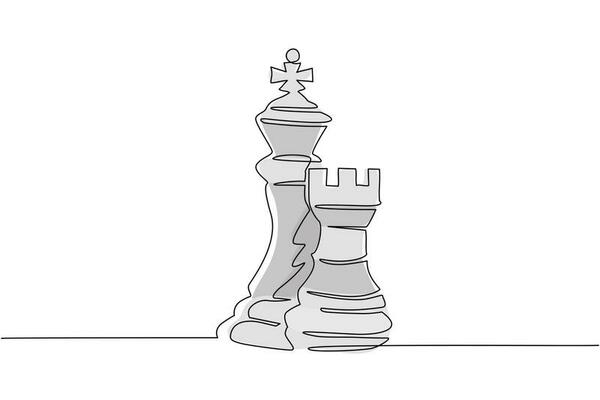 Torre de xadrez. desenho ilustração do vetor. Ilustração de reitor