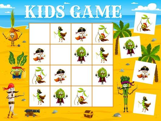 jogo infantil sudoku quadrinhos retrô de comida mexicana 17773043