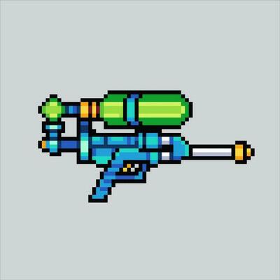 jogos água arma de fogo brinquedo jogos pixel arte vetor