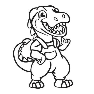 desenho de mãe t-rex e bebê t-rex para colorir para crianças 17197906 Vetor  no Vecteezy