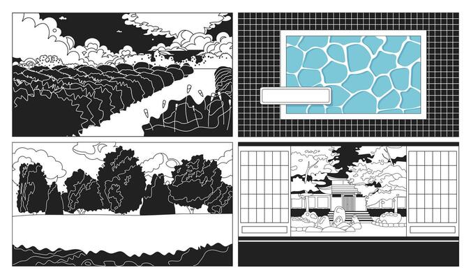 Papel de parede : ilustração, monocromático, Anime, desenho
