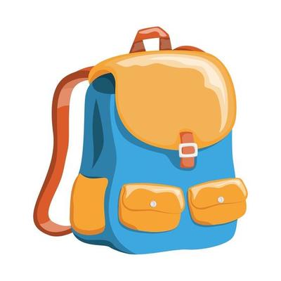 mochila escolar de desenho animado 2813596 Vetor no Vecteezy