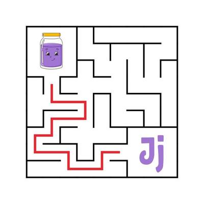 Jogo de labirinto de labirinto ajude a desenhar personagens de papelaria  escolar encontrar um amigo crianças quebra-cabeça vetor planilha de  labirinto quadrado com personagens engraçados de pintura de livro de lápis e