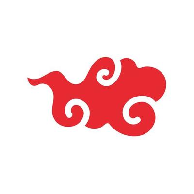elemento de nuvem vermelha chinesa para decorar o ano novo chinês 4153569  Vetor no Vecteezy