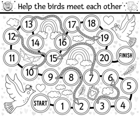 Santo jogo de tabuleiro do dia dos namorados para crianças com