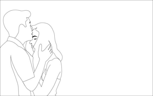 Um beijo na testa ilustração stock. Ilustração de testa - 240844641