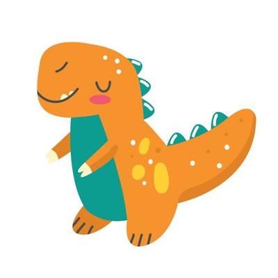 logotipo de mascote t-rex laranja, tiranossauro de sorriso ou raptor,  ilustração vetorial de personagem de desenho animado bonito dino para  crianças e livro de sucata 11274811 Vetor no Vecteezy