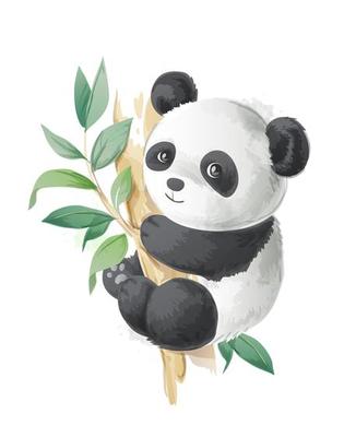 ilustração vetorial com panda bebê bonito dos desenhos animados em pano de  fundo de pêssego. ilustração vetorial para qualquer uso. 16648914 Vetor no  Vecteezy
