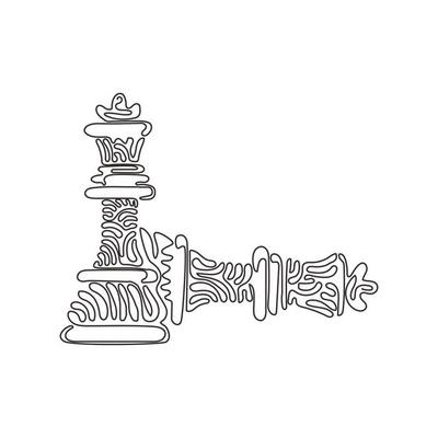 Design gráfico plano desenhando figuras de xadrez de madeira no tabuleiro  de xadrez rei rainha da equipe adversária composição para torneio figura de  xadrez de cavalo como símbolo de liderança ilustração em