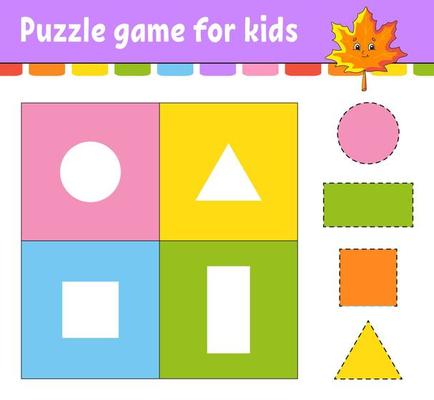 Jogo de puzzle para crianças. copiar e colar.
