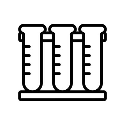 fogo no vetor de contorno do ícone do tubo de ensaio. laboratório de  ciências 15212079 Vetor no Vecteezy
