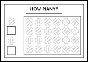 quantos osso, jogo para crianças. ilustração vetorial, planilha para impressão vetor