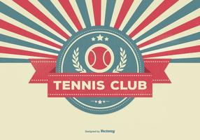 Ilustração retro do clube do tênis do estilo