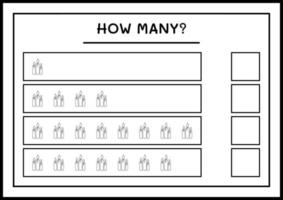 quantas velas, jogo para crianças. ilustração vetorial, planilha para impressão vetor