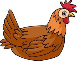 clipart colorido dos desenhos animados de animais de frango vetor