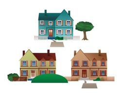 Vector de casas residenciais residenciais grátis