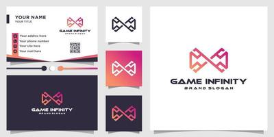 logotipo abstrato do jogo com vetor premium de estilo criativo e exclusivo