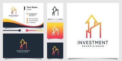 logotipo de negócios para empresas de construção e hipotecas vetor premium