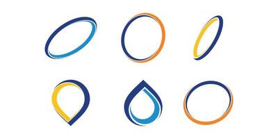 vetor de design de logotipo de anel com conceito de elemento criativo de círculo, pino e gota