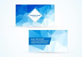 Cartão de visita azul polygonal do vetor