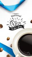 dia internacional ou nacional do café vetor