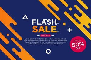 promoção de modelo de banner de desconto de venda flash vetor