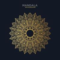 mandala de luxo. cor de ouro vetor