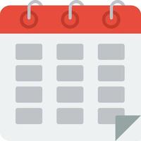 ícone plano de vetor de calendário