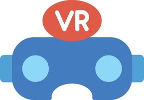 ícone plano de óculos de realidade virtual vetor