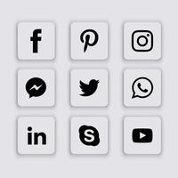 conjunto de ícones de mídia social