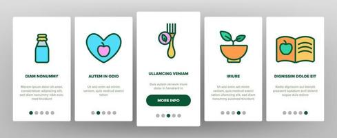 conjunto de ícones de integração de nutrição alimentar saudável vetor