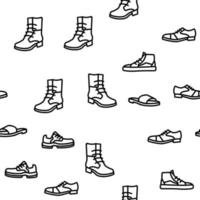 padrão sem emenda de vetor de loja de calçados de sapatos