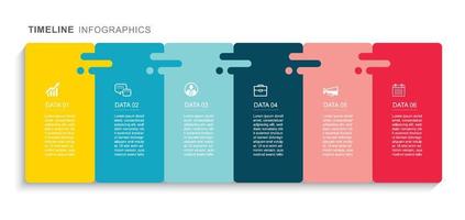 6 dados infográficos guia modelo de índice de papel. ilustração vetorial fundo abstrato. vetor