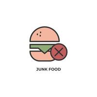 ícone de vetor de junk food. ilustração em vetor design plano colorido. gráficos vetoriais