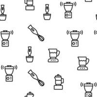 padrão sem emenda de vetor de ferramenta de cozinha liquidificador