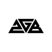 design de logotipo de letra de triângulo zgb com forma de triângulo. monograma de design de logotipo de triângulo zgb. modelo de logotipo de vetor de triângulo zgb com cor vermelha. logotipo triangular zgb logotipo simples, elegante e luxuoso. zgb
