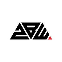 design de logotipo de letra de triângulo zbw com forma de triângulo. monograma de design de logotipo de triângulo zbw. modelo de logotipo de vetor de triângulo zbw com cor vermelha. logotipo triangular zbw logotipo simples, elegante e luxuoso. zbw