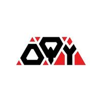 design de logotipo de letra triângulo oqy com forma de triângulo. monograma de design de logotipo de triângulo oqy. modelo de logotipo de vetor oqy triângulo com cor vermelha. logotipo triangular oqy logotipo simples, elegante e luxuoso. oqy