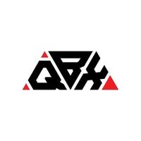 design de logotipo de letra de triângulo qbx com forma de triângulo. monograma de design de logotipo de triângulo qbx. modelo de logotipo de vetor de triângulo qbx com cor vermelha. logotipo triangular qbx logotipo simples, elegante e luxuoso. qbx