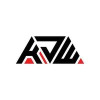 kjw design de logotipo de letra de triângulo com forma de triângulo. monograma de design de logotipo de triângulo kjw. modelo de logotipo de vetor de triângulo kjw com cor vermelha. kjw logotipo triangular logotipo simples, elegante e luxuoso. kjw