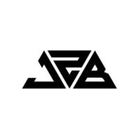 design de logotipo de letra de triângulo jzb com forma de triângulo. monograma de design de logotipo de triângulo jzb. modelo de logotipo de vetor jzb triângulo com cor vermelha. logotipo triangular jzb logotipo simples, elegante e luxuoso. jzb