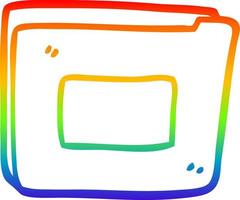 documentos de negócios de desenhos animados de desenho de linha de gradiente de arco-íris vetor