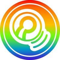 bola de tênis circular no espectro do arco-íris vetor