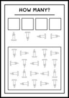 quantas velas, jogo para crianças. ilustração vetorial, planilha para impressão vetor