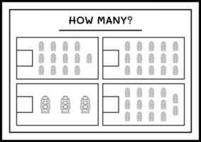 quantas lanterna de natal, jogo para crianças. ilustração vetorial, planilha para impressão vetor