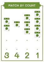 jogo por contagem de calendário, jogo para crianças. ilustração vetorial, planilha para impressão vetor