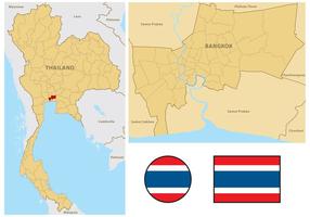 Mapa da Tailândia vetor