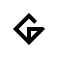 design de logotipo moderno monograma letra g vetor