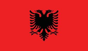 ilustração em vetor de bandeira da Albânia.