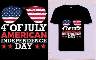 4 de julho design de camiseta do dia da independência dos eua vetor